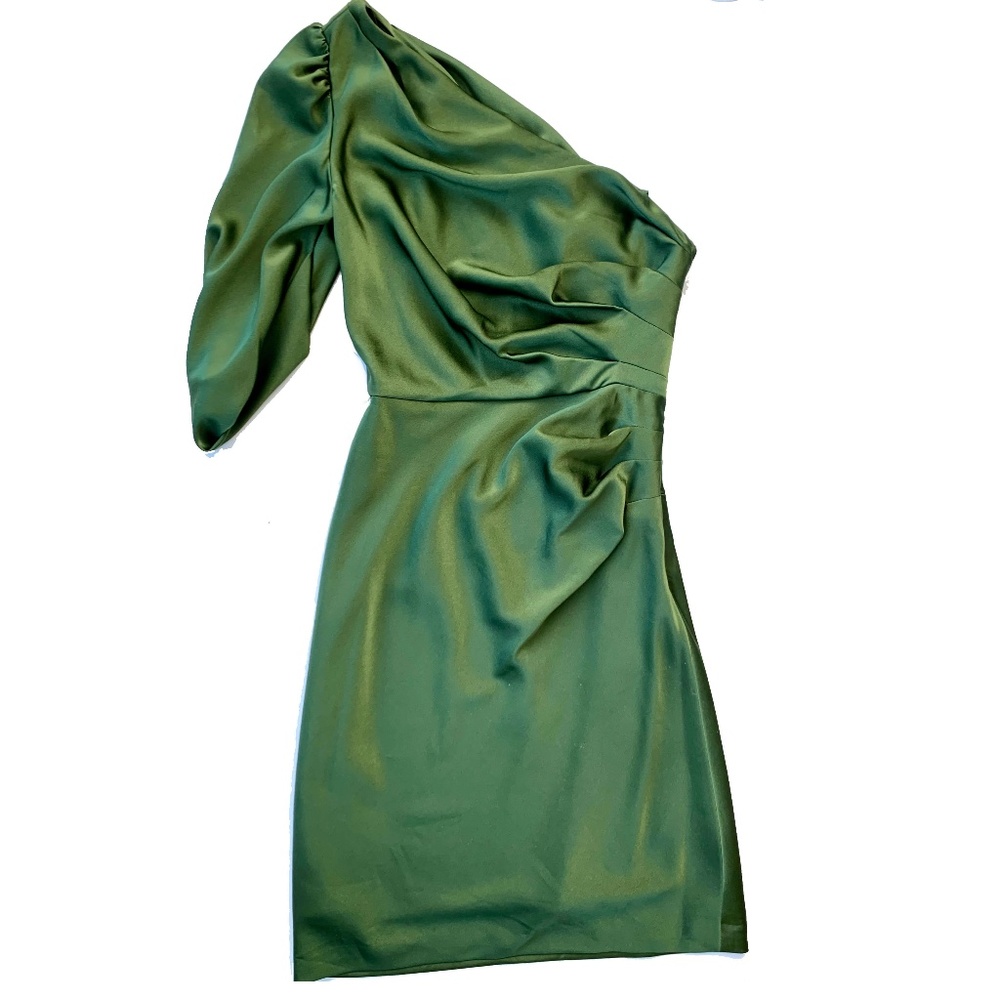 Gorgeous Green One Shoulder Cocktail Dress